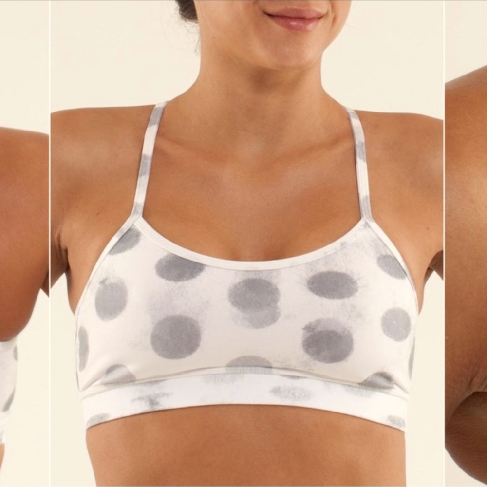 Lululemon Athletica gray dot flow y luon